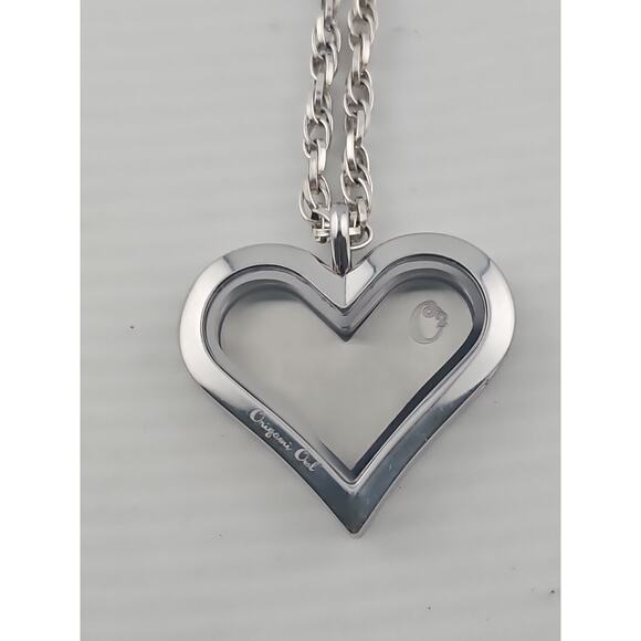 Gorgeous Origami Owl Heart Locket Necklace Love Crystals Kiss Me Be Mine - Picture 3 of 9